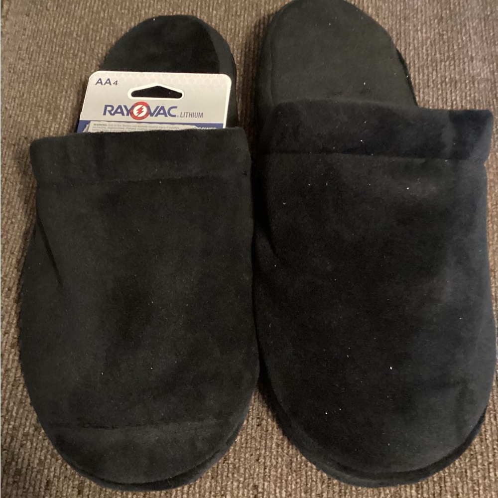 Terraen electric heated plush slippers, size medium
